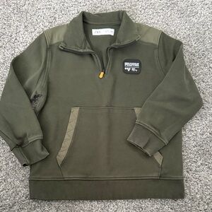 Zara Kids- Olive Green Quarter-Zip Sweater size 8-9